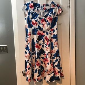 Rockabilly floral swing dress 2XL